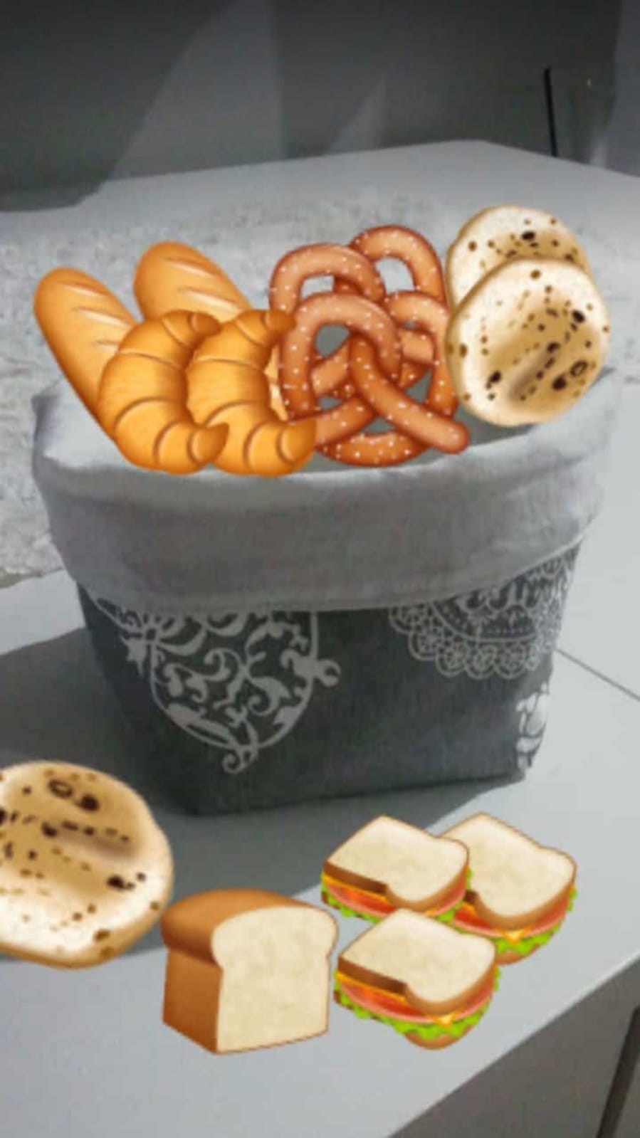 cestino portapane in stoffa